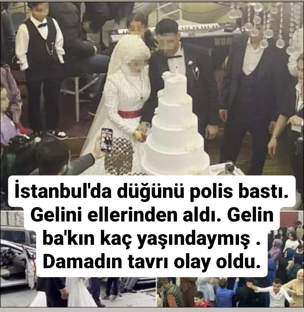 İstanbul’da düğünü polis bastı.