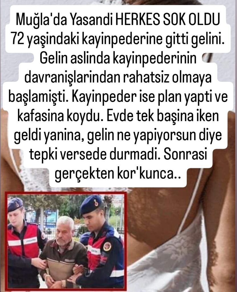 72 yaşındaki kayınpederine gitti gelini.