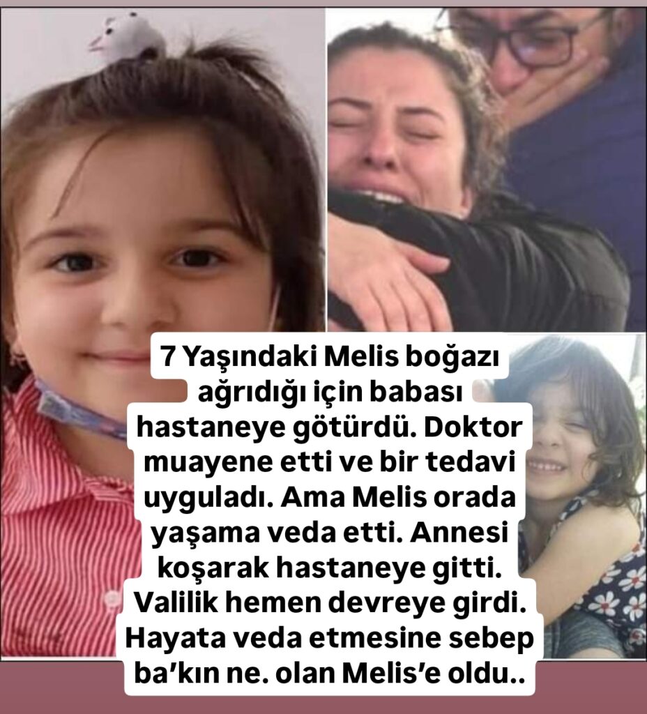 Boğaz ağrısı çeken 7 yaşındaki Melis