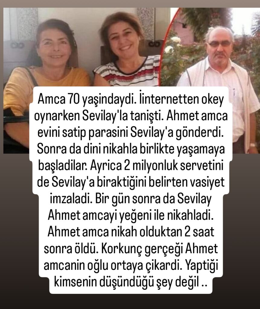 Ahmet amca 70 yaşındaydı.